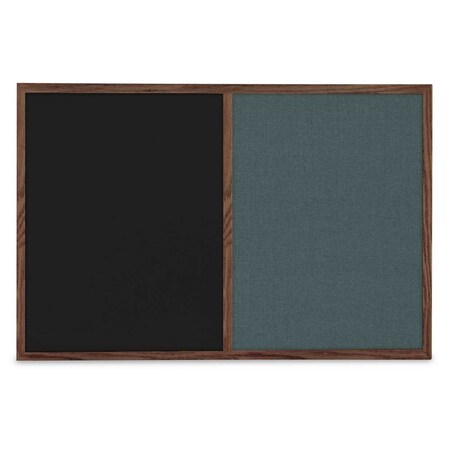 United Visual Products Slim Style Indoor Enclosed Corkboard, 36 UV504SC-WHITE-CINNABA